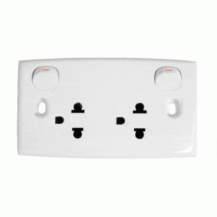 Ổ Cắm đôi 3 chấu Có Công Tắc E25UES_G19