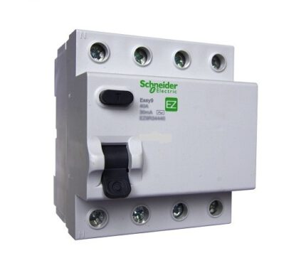 Cầu dao chống dòng rò RCCB Easy9, 4P, 63A, 300mA, 230V